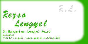 rezso lengyel business card